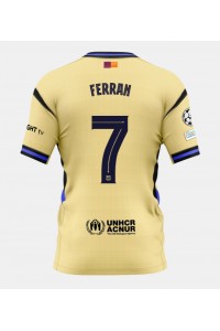 Barcelona Ferran Torres #7 Jalkapallovaatteet Vieraspaita 2025-26 Lyhythihainen